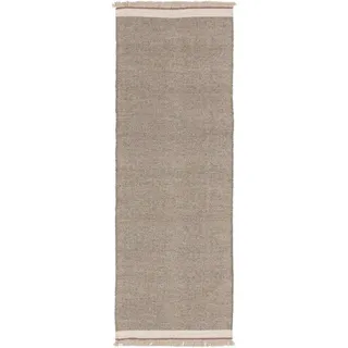 benuta pop Wollteppich Läufer für Flur Karla Grau 70x200 cm - Naturfaserteppich aus Wolle