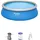 Aufstellpool ⌀ 457 x 122 cm Blau inkl. Filterpumpe + Leiter