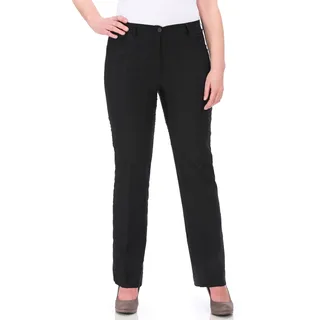 Stoffhose KJBRAND "Bea" Gr. 48, N-Gr, schwarz (schwarz gestreift) Damen Hosen Stoffhosen optimale Passform in Quer-Stretch