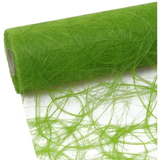 Deko AS Tischläufer Sizoweb Tischläufer - apfelgrün - 30 cm - 25 m +100 Dekodiamanten - 6 (1-tlg, 1 Rolle Tischläufer), Strapazierfähig grün