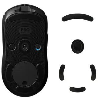 kwmobile Mouse Feet Sticker kompatibel mit Logitech G Pro Wireless Gaming Ersatz Glider - Mausfüße passgenau - Maus Glides in Schwarz