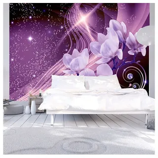 KUNSTLOFT Vliestapete Purple Milky Way 0.98x0.7 m, Halb-matt, Matt, lichtbeständige Design Tapete gelb|lila 0.98 m x 0.70 m