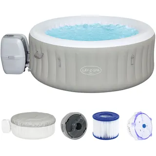 Bestway LAY-Z-SPA Tahiti Airjet Whirlpool, 180 x 66 cm, 2-4 Personen, rund, hellgrau