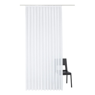 Vorhang WIRTH "CHARLOTTE" Gardinen Gr. 145 cm, Faltenband, 600 cm, weiß Schlafzimmergardinen Store
