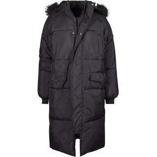 URBAN CLASSICS Winterjacke Urban Classics Damen Ladies Oversize Faux Fur Puffer Coat (1-St) schwarz M