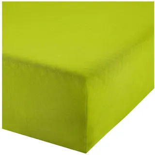 Erwin Müller Spannbettlaken Boxspringbett-Spannbettlaken "Freising", Jersey, Gummizug: Rundumgummi, (1 Stück), Elasthan-Jersey-Stretch Uni grün 180-200 cm x 200-220 cm