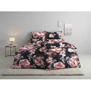 OTTO home MELINA florale Blau 135 x 200 cm + 40 x 80 cm