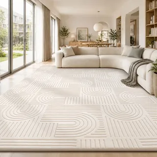 Sour Lemon Teppich Wohnzimmer 140x200cm, Kurzflor Flauschig Carpet Waschbar | Großer Creme Kinderzimmer Teppiche Gegend Rutschfest, Weich Teppich Schlafzimmer Babyzimmer, Modern 3D U-förmiges Rug