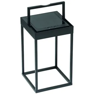 Kettler Solar Laterne SQUARED 18,4 x 18,4 x 30 cm, Aluminium matt Schwarz / Polycarbonat