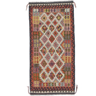 Kelim Afghan Old Stil Teppich 102x209