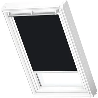 VELUX Original Dachfenster Verdunkelungsrollo, mit weißer Führungsschiene, Schwarz, für CK04