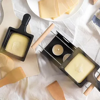 ideoon Raclette-Teelicht für 2 Personen schwarz