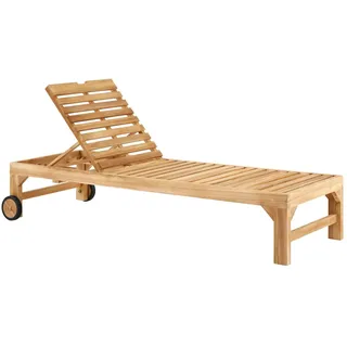 CARO-Möbel Sonnenliege Granada 200 x 65 x 39 cm Beige