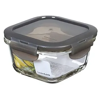 Lock & Lock Frischhaltedose quadratisch grau 12 x 12 x 6,5 cm 0,3 l