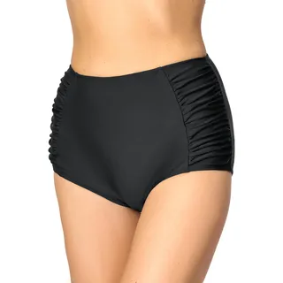 Merry Style Badehose Damen High Waist Bikinihose Bikini Unterteil MS10-119 | Hoher Bund mit Bauchweg-Effekt, seitliche Raffungen, UV-Schutz UPF 50+, schnelltrocknend, chlor- und salzwasserbeständig - 38