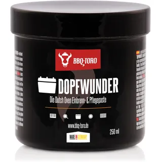 BBQ-Toro DOPFWUNDER - Die Dutch Oven Einbrenn- & Pflegepaste | 250 ml | Paste für Pflege von Gusseisen Grillzubehör | Einbrennpaste auch für Grillrost, Grillplatte, Grillpfanne und mehr