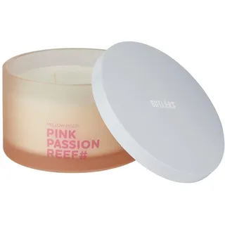 BUTLERS Duftkerze Pink Passion Reef Glas - MELLOW MOOD - 40h Brenndauer | Note Orchidee & Rose - ø10 x H6 cm - Parfümkerze zur Raumbeduftung - Wellnesskerze für Entspannung & Meditation