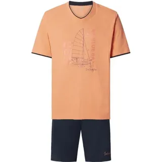 Jan Vanderstorm Kurzer Schlafanzug TASON Orange 4XL