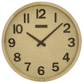 Holzwerk Wanduhr 30,0 cm BOHO beige/braun