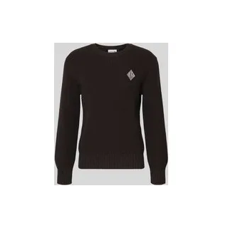 Regular Fit Pullover aus Baumwoll-Mix Modell 'COTES PERLES', Schoko, M