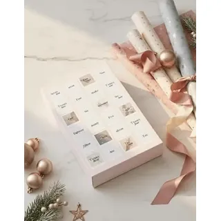 Einzelstück® Echtschmuck Adventskalender 2025 I Schmuck Geschenk Set 925 Sterling Silber, 14K Gold, Rosegold I 24 exklusive Schmuckstücke aus Handarbeit für jeden Anlass (Silber)