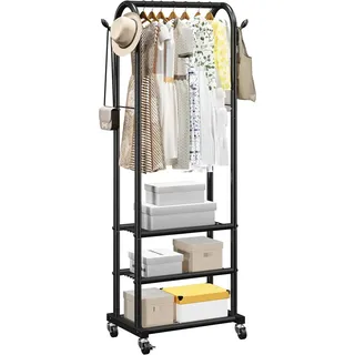 Vevor Garderobenständer rollbar Schwarz