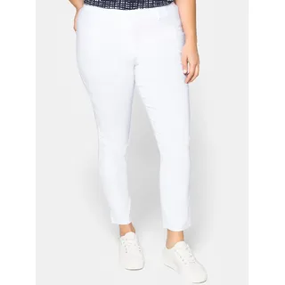 Webhose SHEEGO, Damen, Gr. 23, Kurzgrößen, weiß, 70% Viskose, 25% Polyamid, 5% Elasthan, unifarben, Hosen