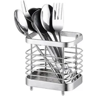Besteckabtropfkorb, Messerkorb, Gabeln, Löffel, Küchenutensilien, Besteckhalter Aus Edelstahl, Silber