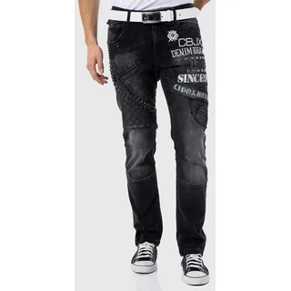Cipo & Baxx 5-Pocket-Jeans Slim Fit Schwarz 42/34