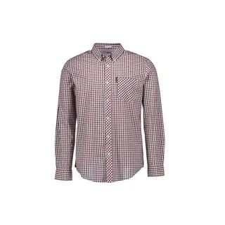 Ben Sherman Herren Hemd rot Baumwolle kariert, rot, Frühjahr/Sommer 2026