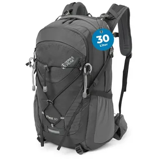 Terra Peak Wanderrucksack Flex 30, 30L mit YKK Reißverschluss Trekkingrucksack mit Hüftgurt grau