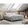 Meble Boxspringbett ohne Kopfteil mit Bettkasten Bett niedriges Kopfteil Polsterbett ohne Kopfteil 140x200 Grau H3 Grau