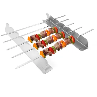 Schaschlikspieße Halterung, Edelstahl Grill Spieße Halterung, Schaschlickspieße Grillgestell, Edelstahl Grillspieße Grillgestell, Spieße Grill, Kebab Spieße, Fleischspieße