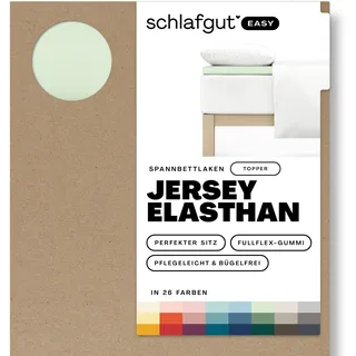 Schlafgut Spannbettlaken »EASY Jersey Elasthan Topper«, 97640406-0 Green Light B/L: 90-100 cm x 200-220 cm   1 St.