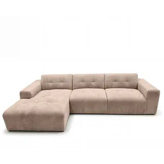 ax living Eckcouch Polyester 3-Sitzer Braun