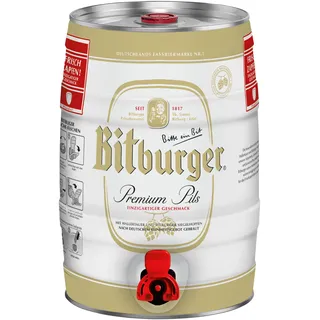 BITBURGER Premium Pils 5 Liter Bierfass mit Zapfhahn