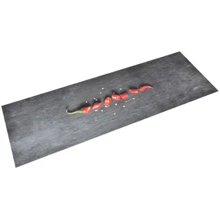 vidaXL Peperoni Küchenläufer 60 x 300 cm Schwarz/Mehrfarbig