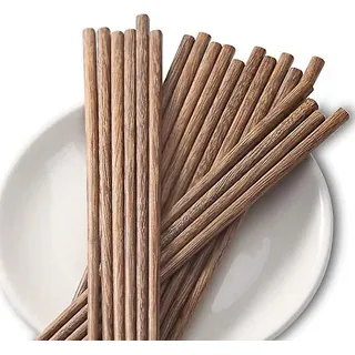 Japanische Essstäbchen Aus Holz, 10 Paar Wiederverwendbare Chinesische Essstäbchen, Wachs- Und Farbstofffrei