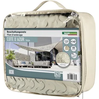 WINDHAGER Sonnensegel COTE d'Azur (L x B: 3 x 4 m, Polyester, Beige/Taupe)