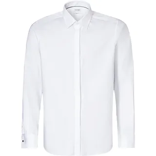 Olymp Businesshemd OLYMP "OLYMP Level Five Soirée, Body Fit, Hochzeitshemd, New York Kent", Herren, Gr. 41, Normaler Arm, weiß, 97% Baumwolle, 3% Elastolefin, Hemden