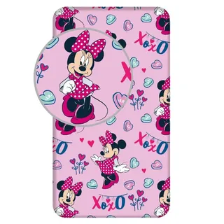 Jerry Fabrics Spannbettlaken Baumwolle 90 x 200 cm Rosa