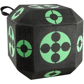 Vevor 381 x 381 x 381 mm Zielscheibe Bogenschießen, Würfel Bogenziel für Recurvebogen Compoundbogen oder Langbogen, Tragbares Bogenpfeilziel für Kinder Jugend Erwachsene Bogenschießeneiß Schwarz
