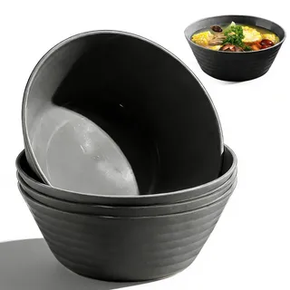QYRDBGY 4 Stück Bowl Schüssel Plastik, 20 cm Schüsseln Salatschüssel Suppenschüssel Müslischalen Kunststoff Suppenschalen Schalen Bowls Mikrowellen Spülmaschinenfest für Suppe Pasta Salat