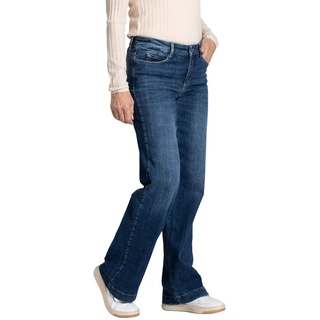 Mac Dream Wide Leg Jeans in Cobalt Authentic Waschung-D38 / L32