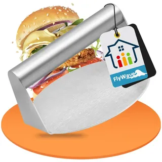 FlyWave Burgerpresse, 304 Edelstahl Burger Pattie Presse, Antihaft Hamburgerpresse, Burger Pattie Presse, Patty Maker für BBQ und Küche Hamburger Steak Sandwich