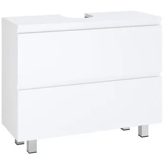 MSMASK Waschbeckenunterschrank Badezimmerschrank Unterschrank Waschbecken mit 2 Große Schubladen 80 x 30 x 61 cm weiß 80 cm x 61 cm x 30 cm