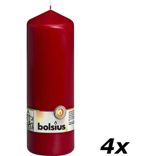 Bolsius, Kerzen, 4er-Set Stumpenkerze (4 Stk.)