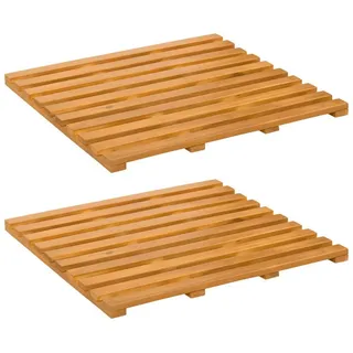 vidaXL Badematte Uni Braun 100 x 53 cm
