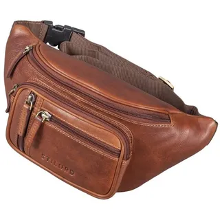 STILORD Bauchtasche "Greg" Bauchtasche / Gürteltasche Echtes Leder für Damen Herren Groß braun