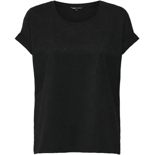 Only Glitzer-Top Schwarz XL